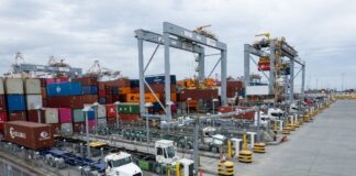 DP World Australia Electric Internal Transfer Vehicle Port Brisbane