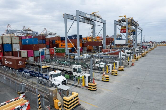 DP World Australia Electric Internal Transfer Vehicle Port Brisbane