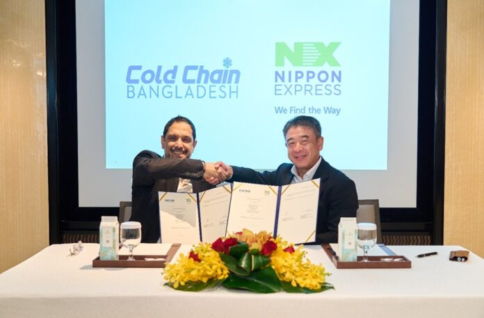 Ahmed Rajeeb Samdani (left), a shareholder of CCBL, and Katsuhito Kobayashi, President of Nippon Express (South Asia & Oceania) Pte. Ltd.