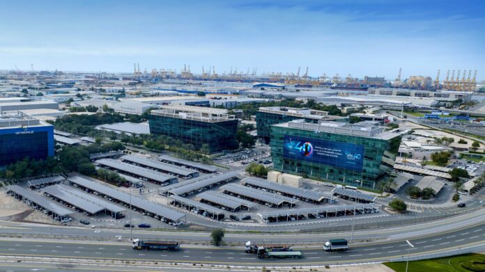 Jafza building wrap - 40th anniversary