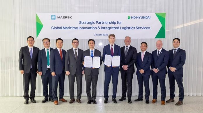 sfadf HD Hyundai Maersk MOU Decarbonization Technology Integrated Logistics