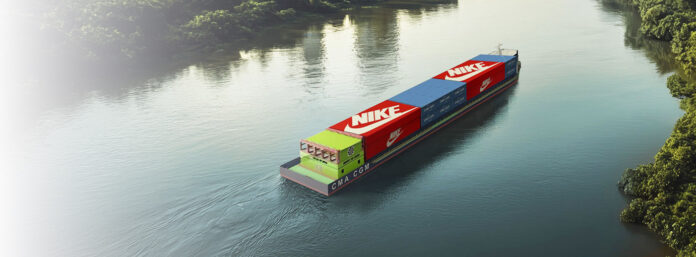 CMA CGM Launches First 100% Electric River Barge with NIKE in Vietnam CMA CGM 100% Electric River Barge NIKE Vietnam