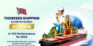Thoresen Shipping Ranks #2 Globally Dry Bulk Performance