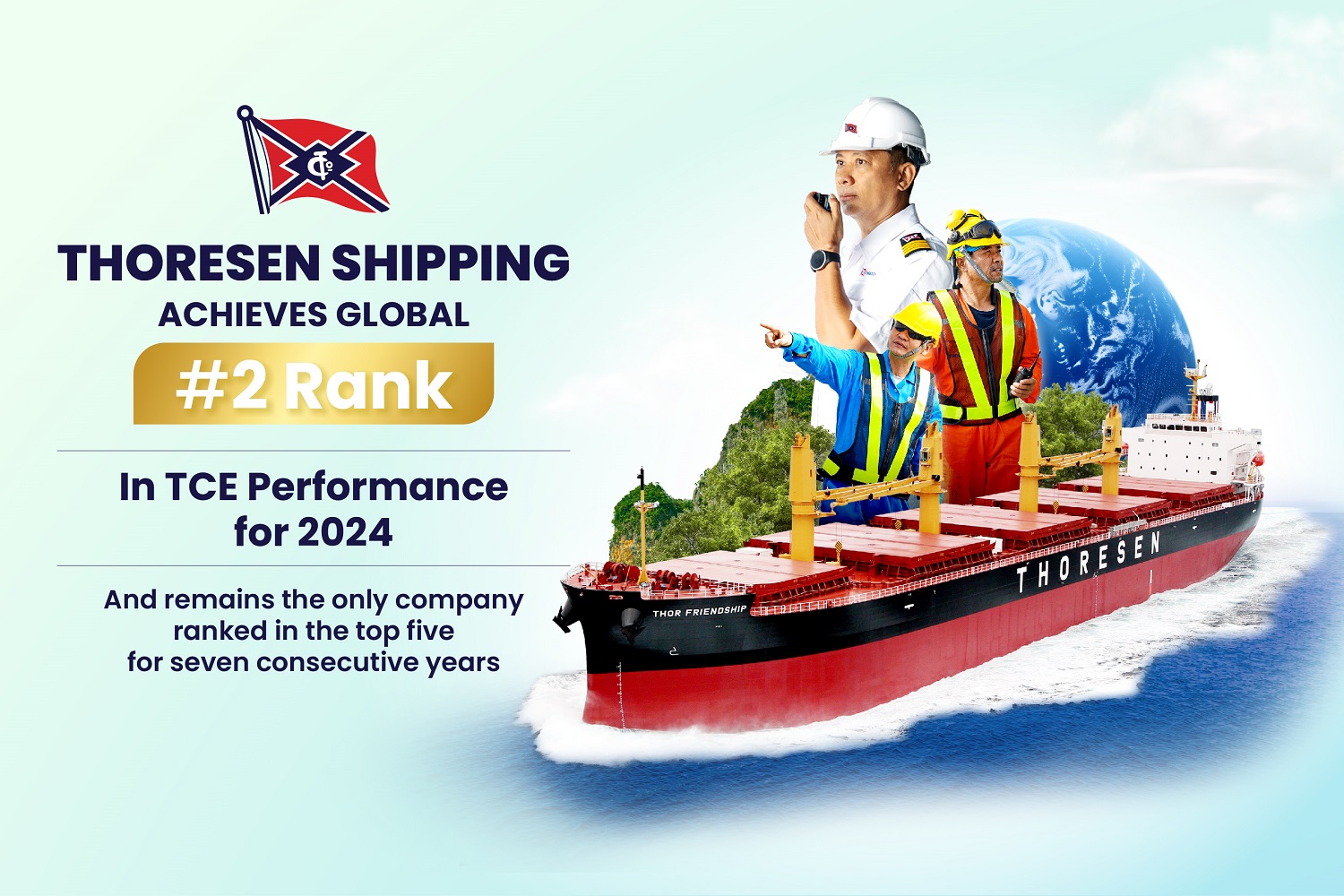 Thoresen Shipping Ranks #2 Globally for Dry Bulk Performance in 2024