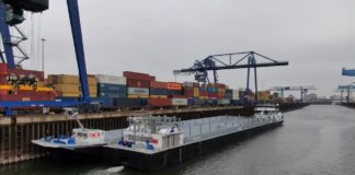 Rhenus ENERCON Barge Wind Turbine Blade Transport