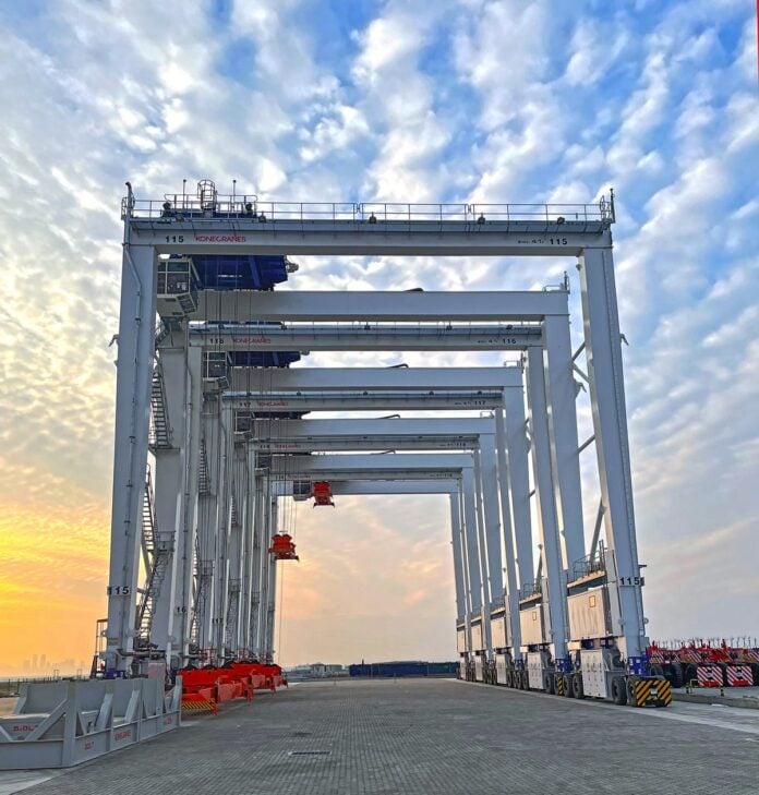 Indian Container Terminal 30 Konecranes E-Hybrid RTGs Fully Electric Operation
