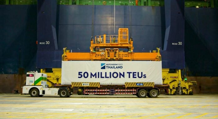 Hutchison Ports Thailand 50 Million TEUs Throughput