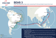 CMA CGM ยกระดับบริการ SEAS 3 ขยายความครอบคลุมในเอเชียและบราซิล