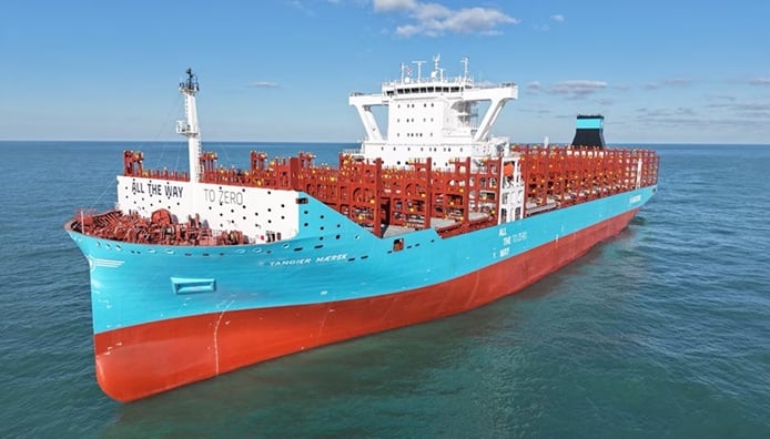vfsdfgsfg Tangier Maersk Methanol-Enabled 9000 TEU Vessel
