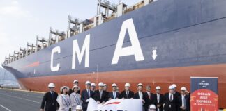 CMA CGM Maiden Call Ocean Rise Express Service Kobe