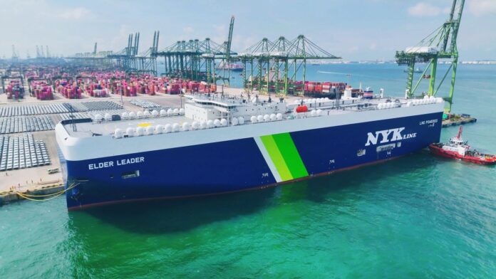 NYK Autonomous-Capable Car Carrier Elder Leader Technological Trials Singapore