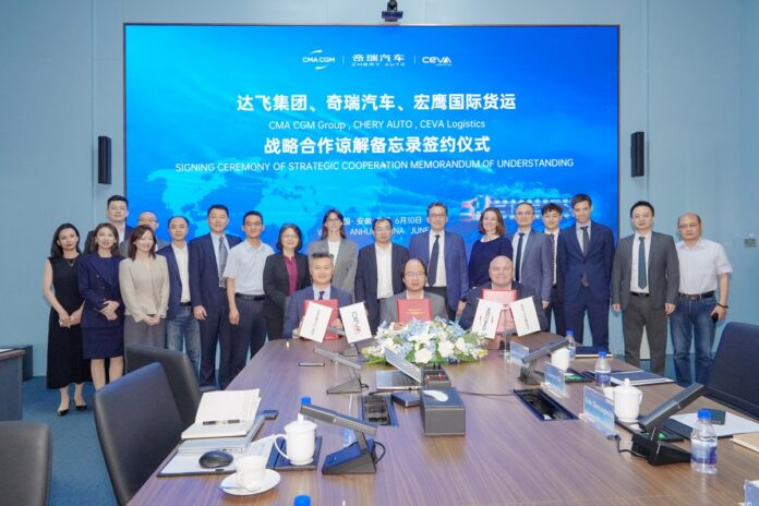 CEVA Logistics CMA CGM Chery Auto MoU Global Automotive Supply Chains