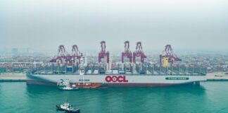 OOCL Wisdom First Green Methanol Bunkering Maiden Voyage Qingdao Port