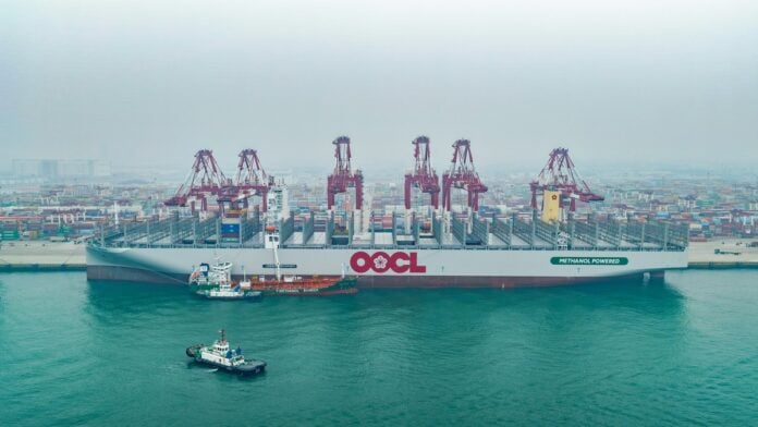 OOCL Wisdom Completes First Green Methanol Bunkering and Begins Maiden Voyage from Qingdao Port