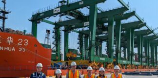 Tuas Port Phase 1 Crane Deployment Final Delivery Automated Rail-Mounted Gantries