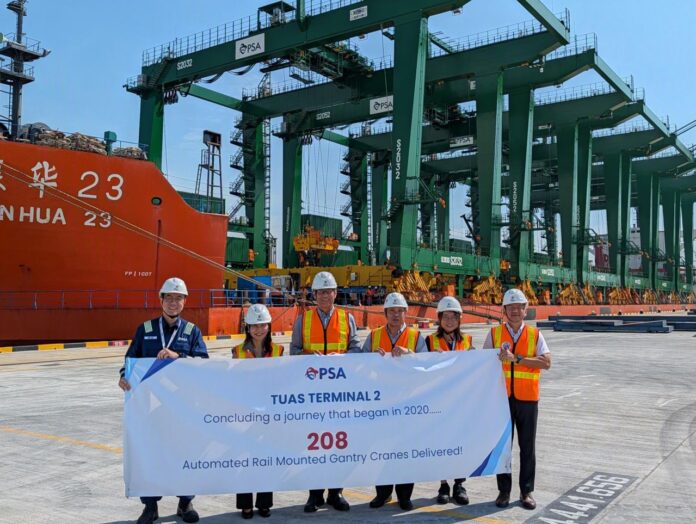 1785303082904 Tuas Port Phase 1 Crane Deployment Final Delivery Automated Rail-Mounted Gantries