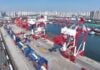 ZPMC Debuts New Wind-Resistant Quay Crane at Qingdao Dagang Terminal ZPMC New Wind-Resistant Quay Crane Qingdao Dagang Terminal