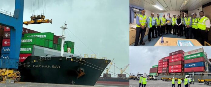 T.S. Lines CWX2 Service Maiden Port Call Hazira