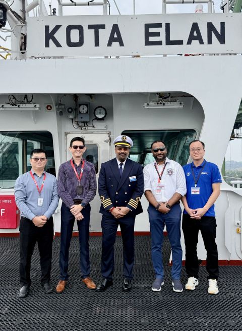PIL LNG Dual-Fuel Vessel Kota Elan Maiden Call Singapore
