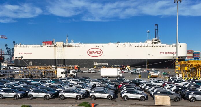 DP World BYD New Energy Vehicle Shipment San Antonio Terminal Chile